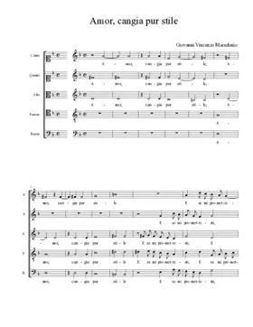 Amor, cangia pur stile