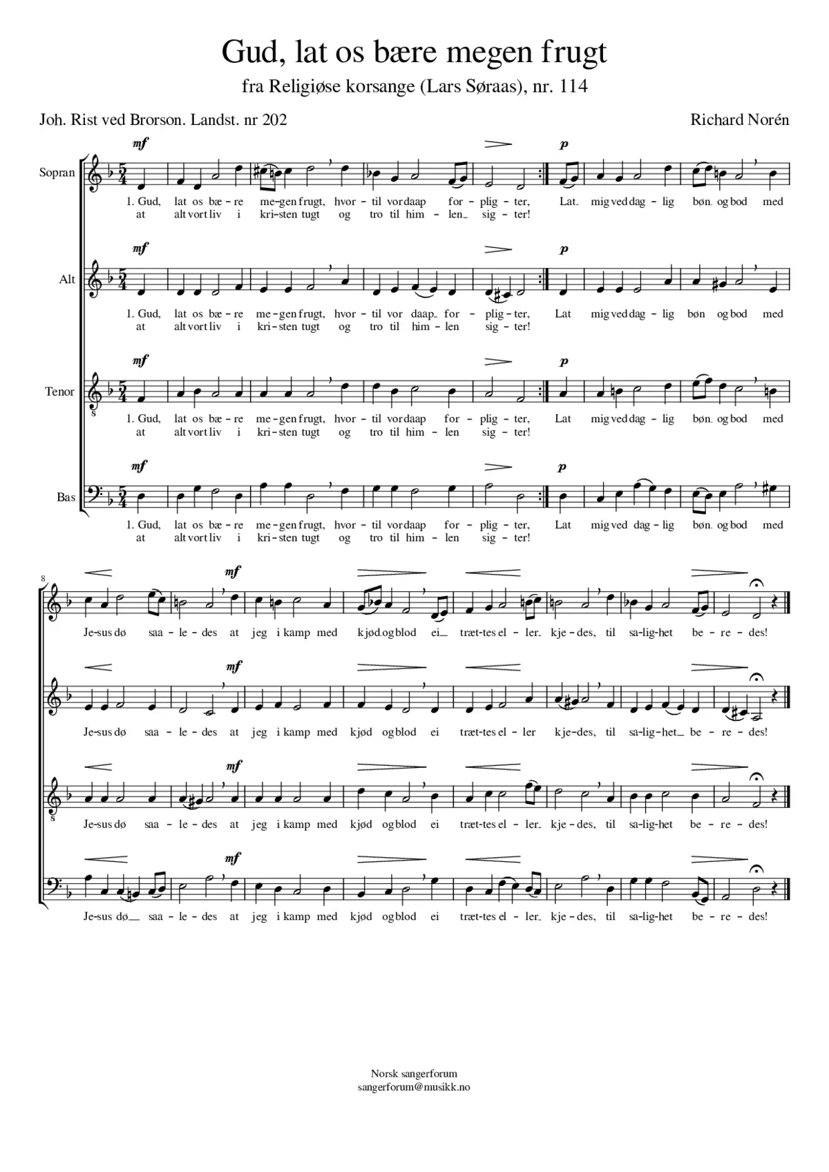 Gud lat os bære megen frugt - Page 1