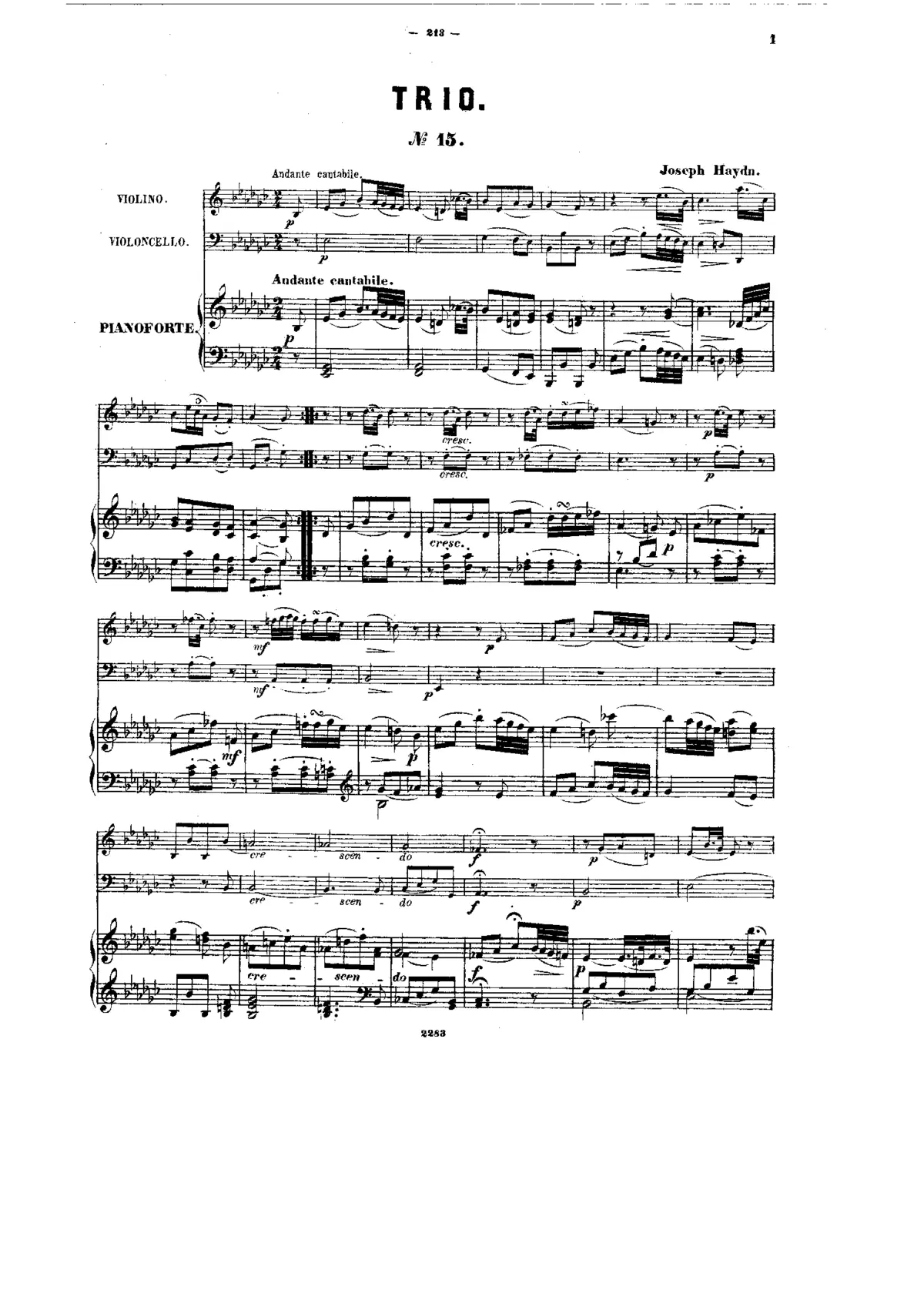 Piano Trio in E minor - Page 1