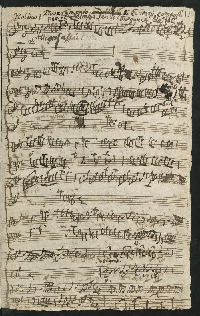 Divertimento in B-flat major, TWV 50:23 - Page 1