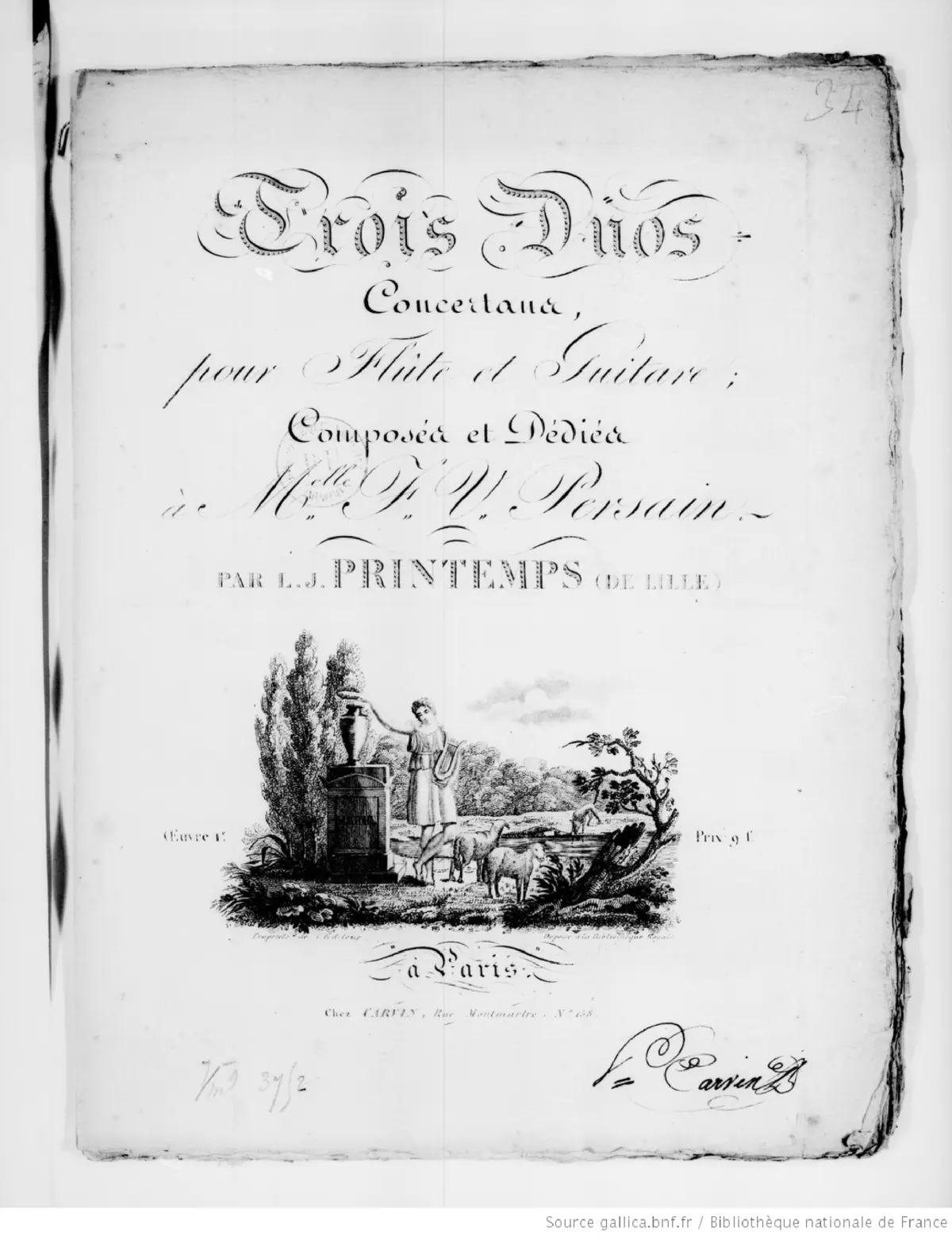 3 Duos concertants pour Flûte et Guitare - Page 1