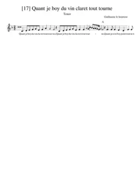 [17] Quant je boy du vin claret tout tourne