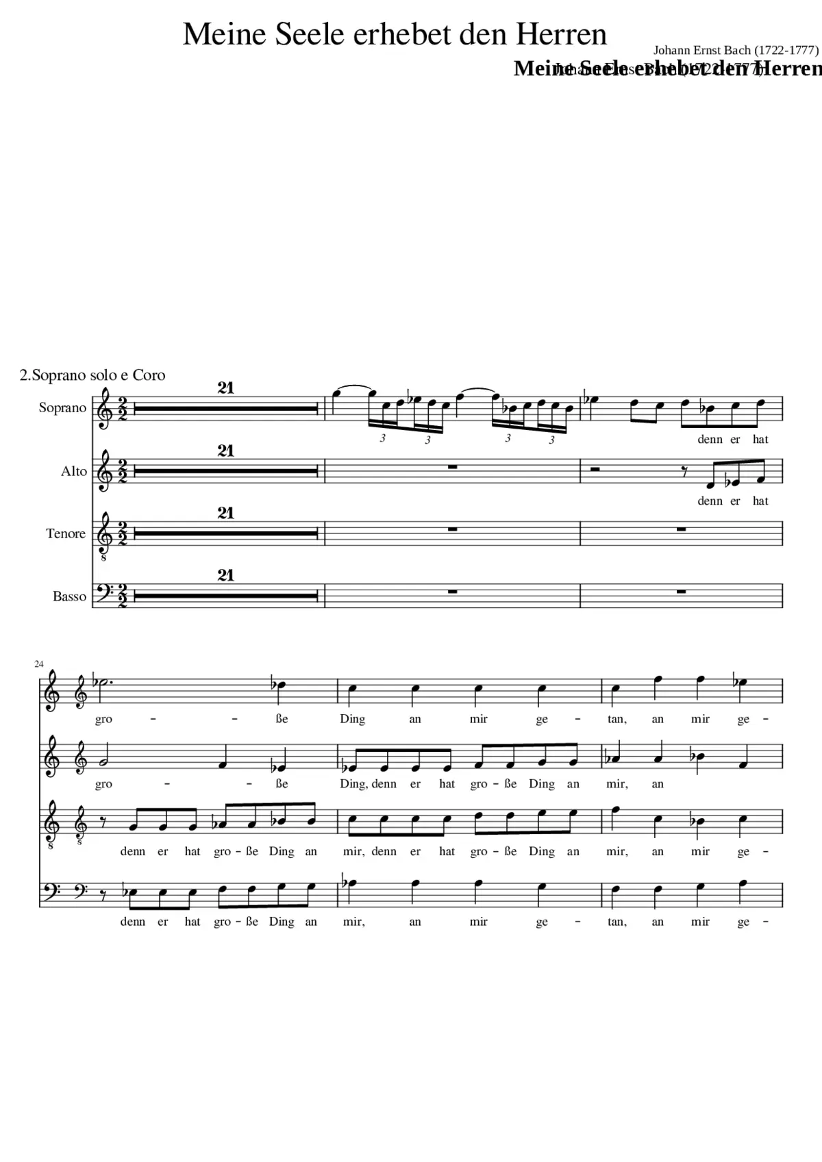 Meine Seele erhebet den Herren - Page 1