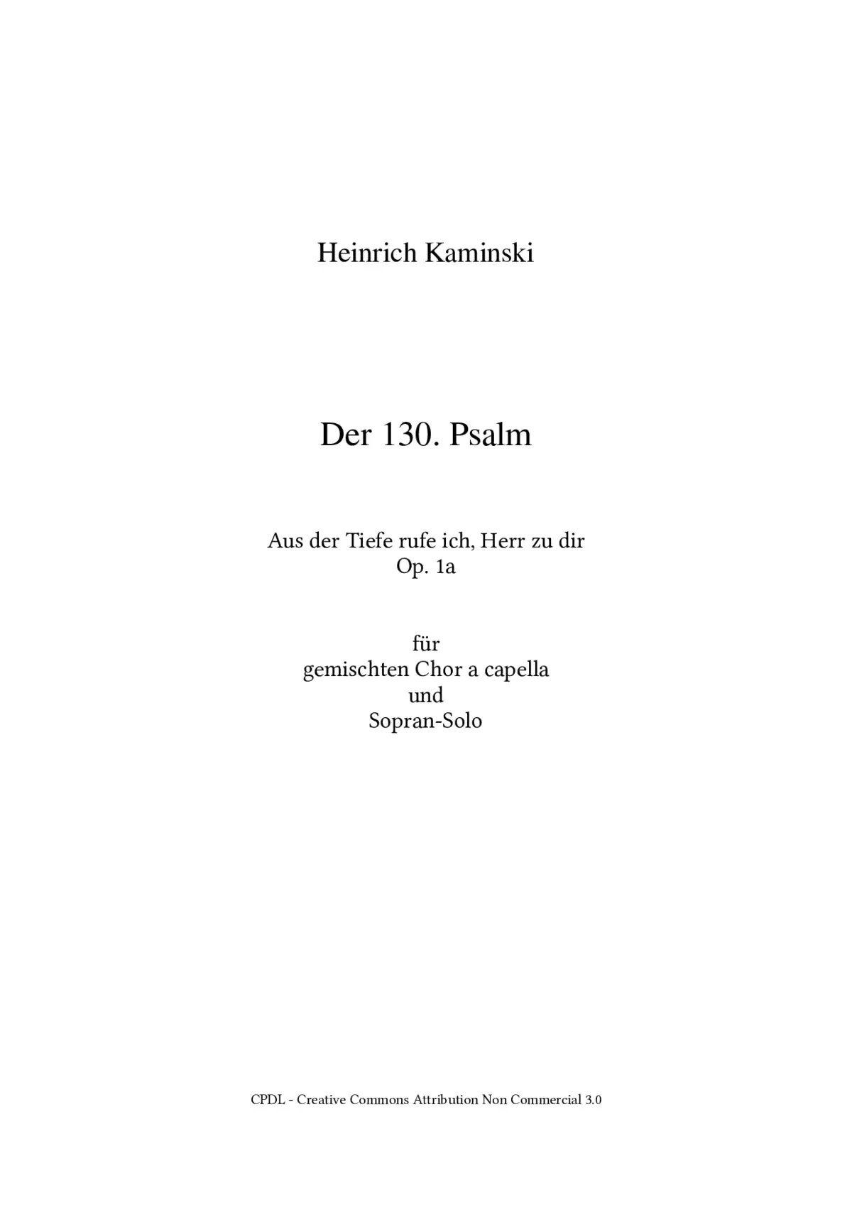 Der 130. Psalm - Page 1