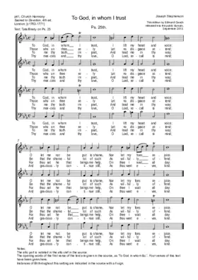 To God, in whom I trust