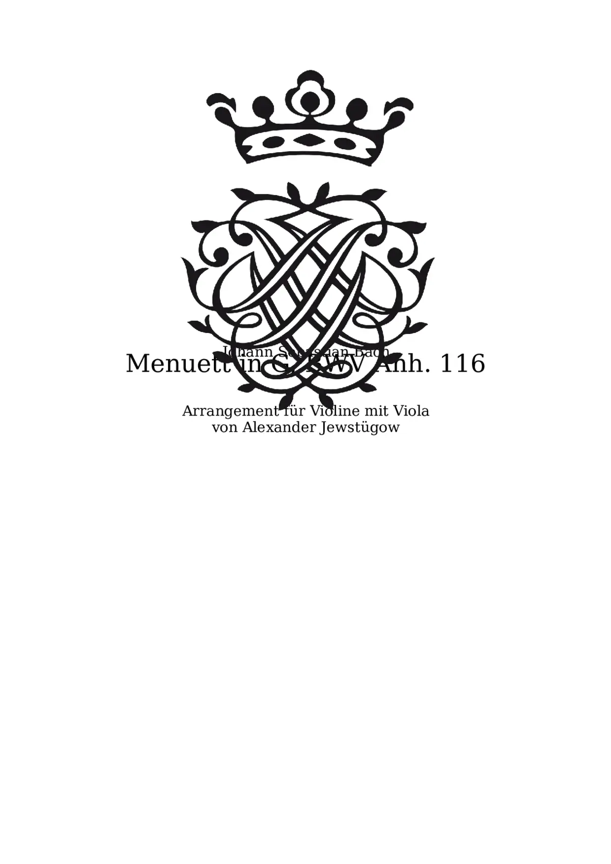 Minuet in G major BWV Anh. 116 - Page 1