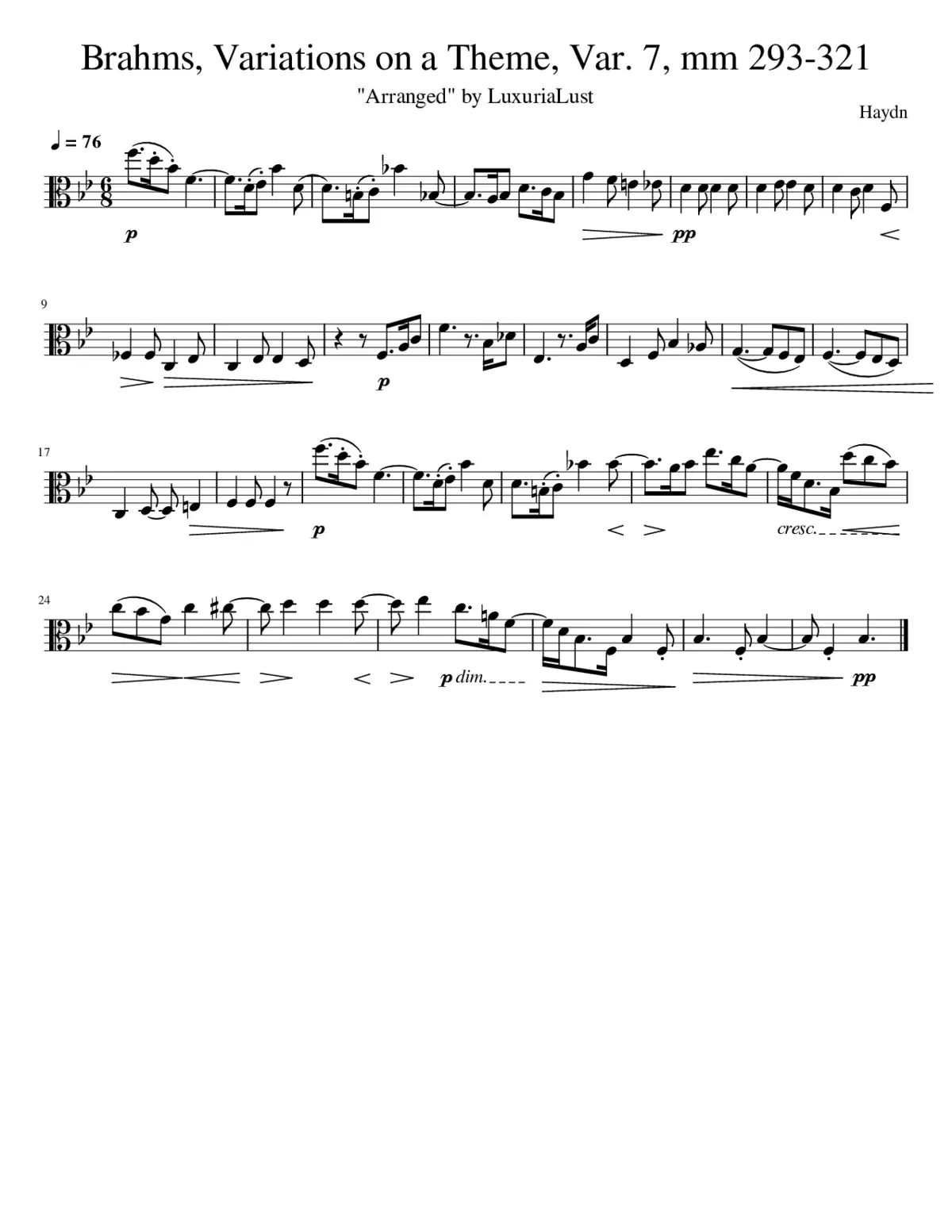 Brahms Variations on a Theme Var 7 - Page 1