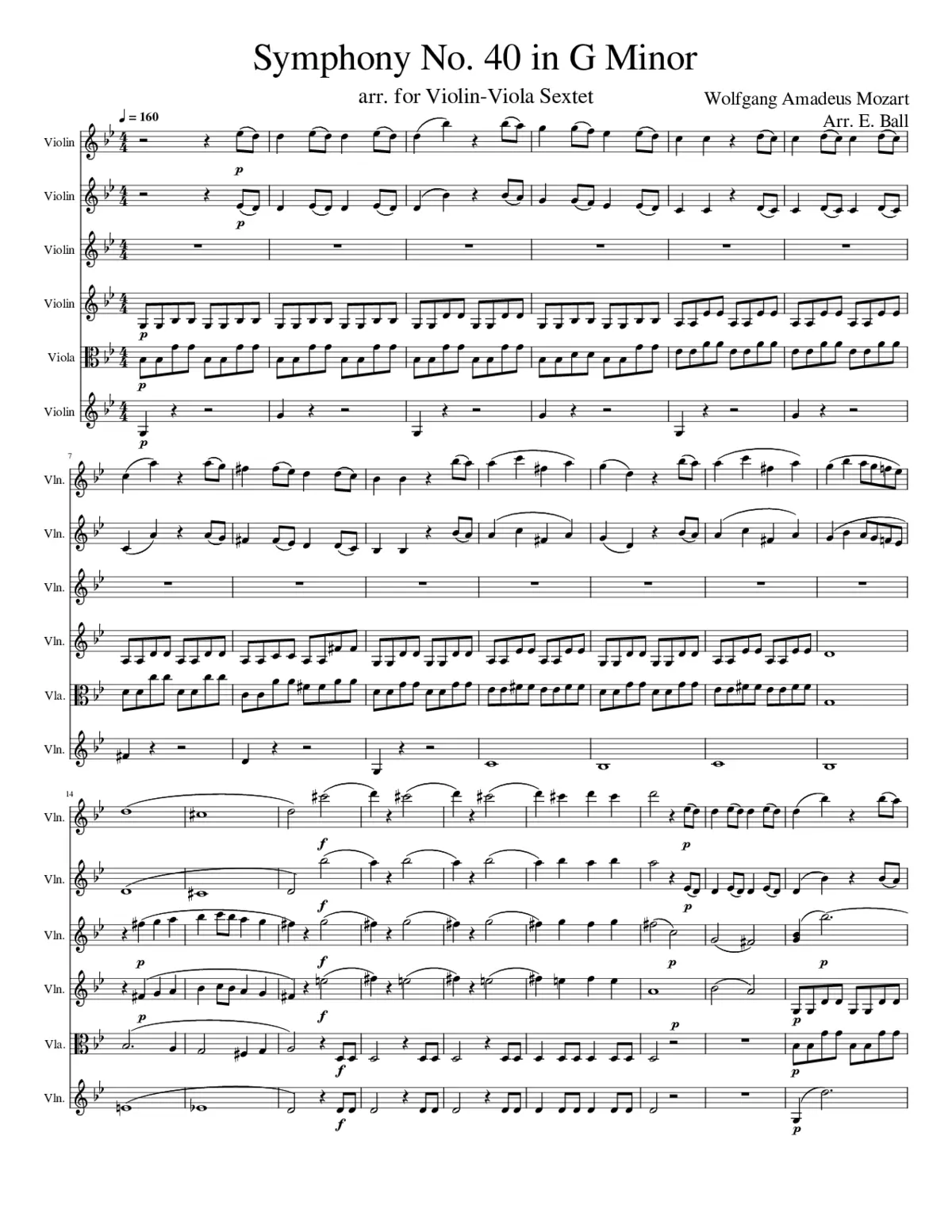 Symphony No.40 in G minor K.550 - Page 1