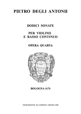 12 Sonate per violino e basso continuo