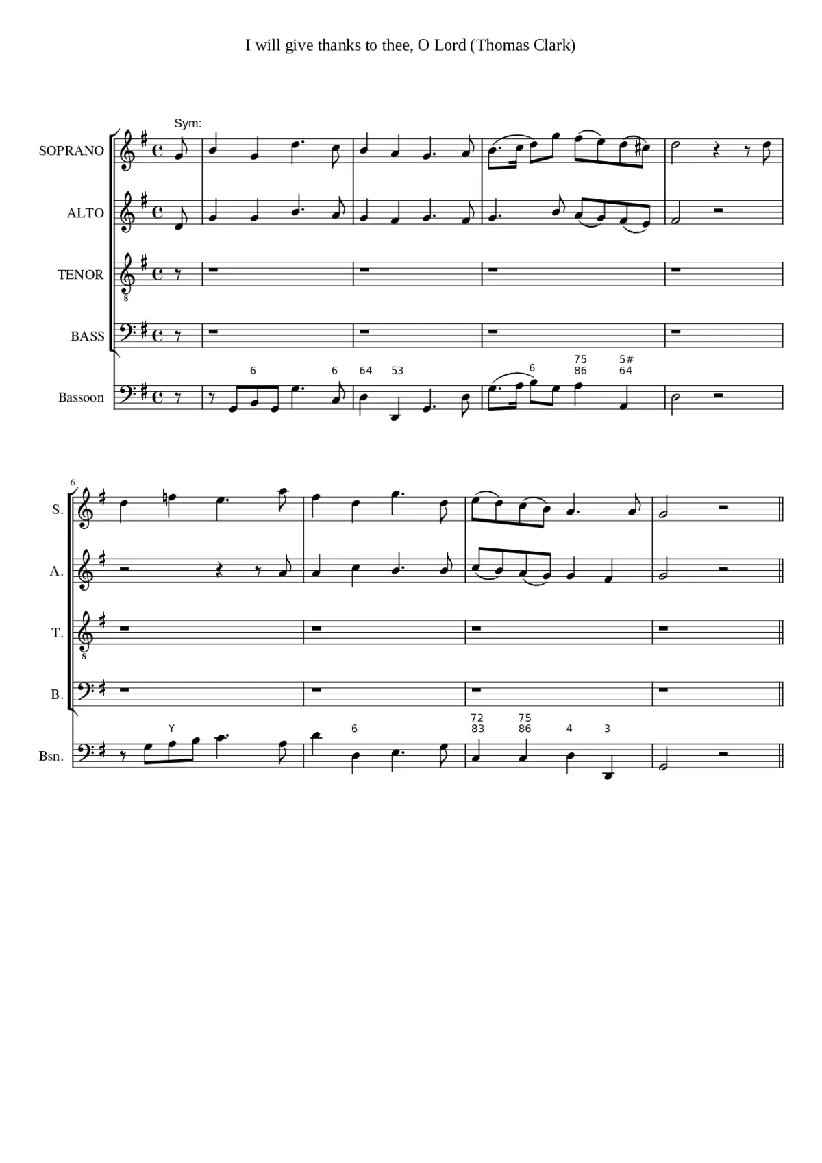 I will give thanks to thee O Lord - Page 1