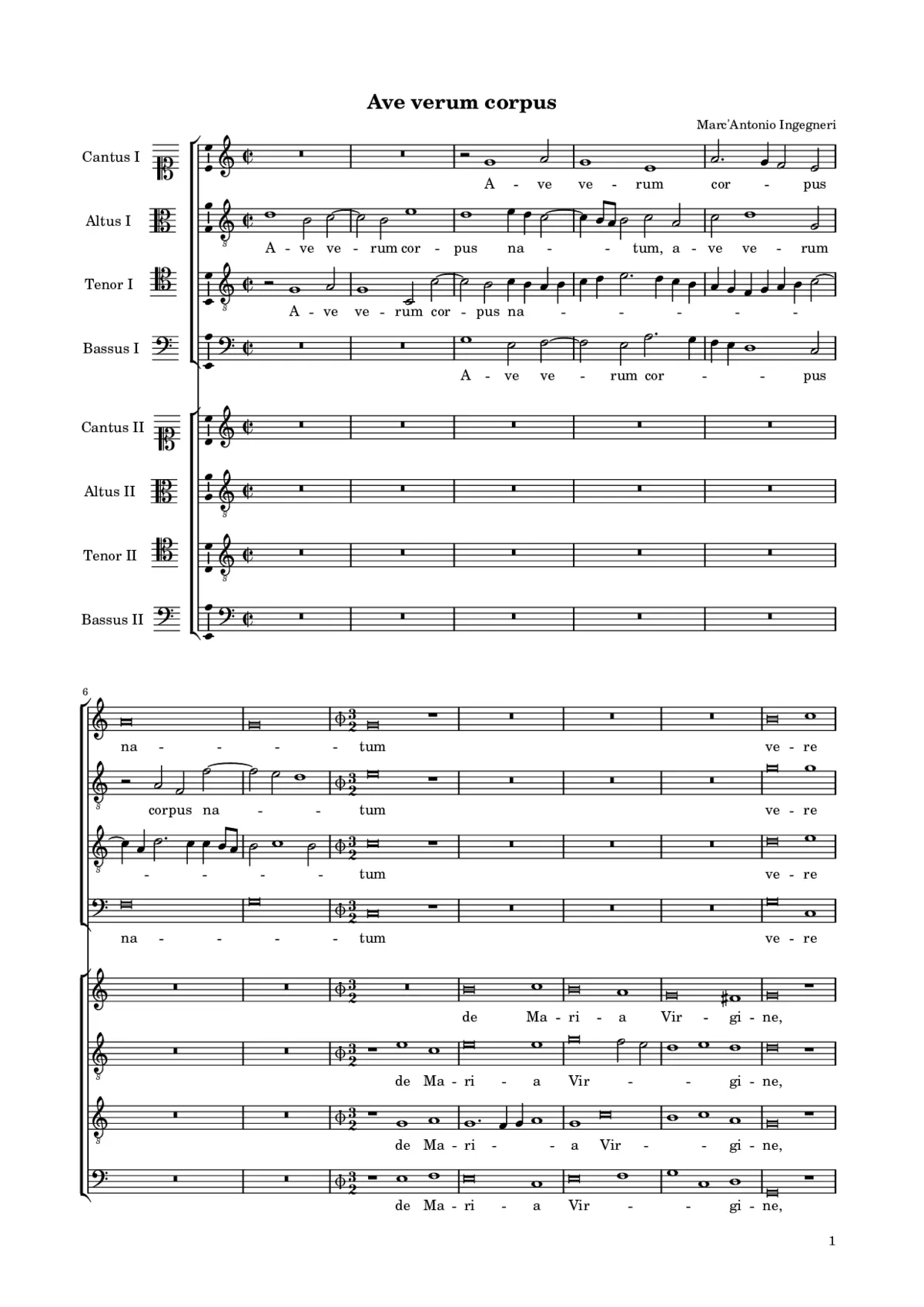 Ave verum corpus - Page 1