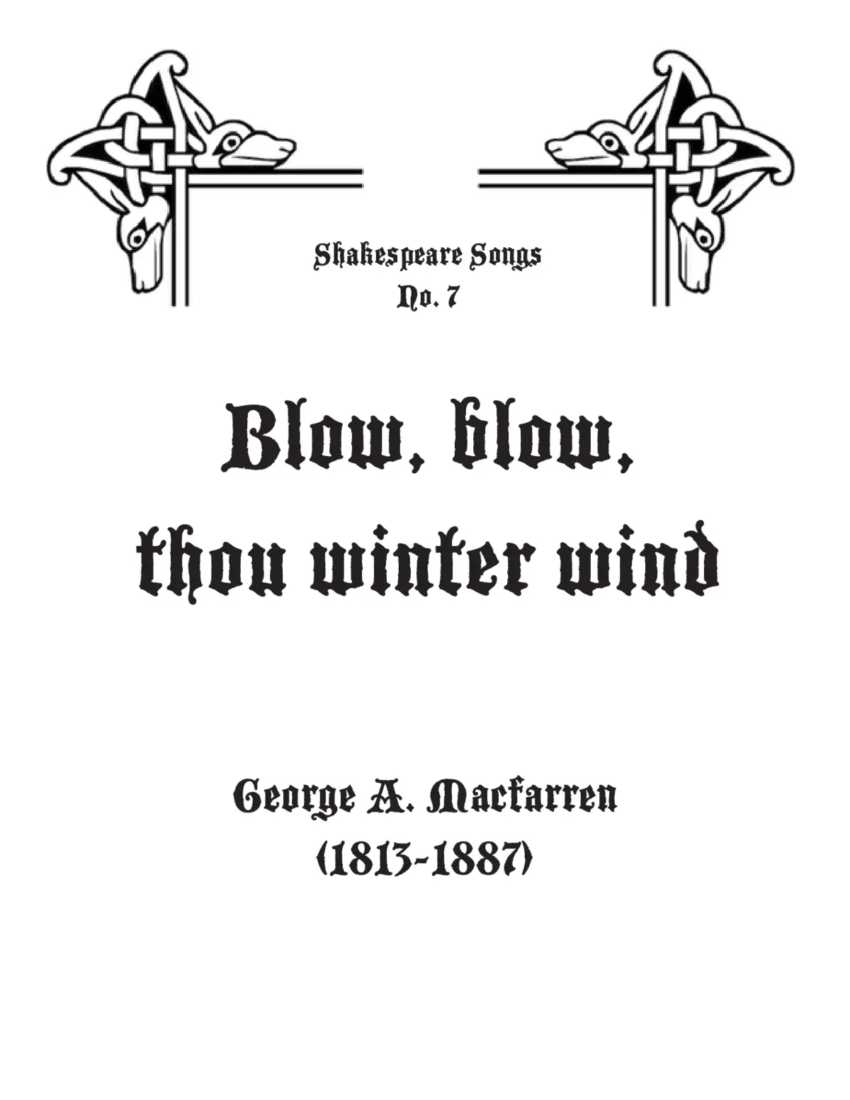 Blow, blow, thou winter wind - Page 1
