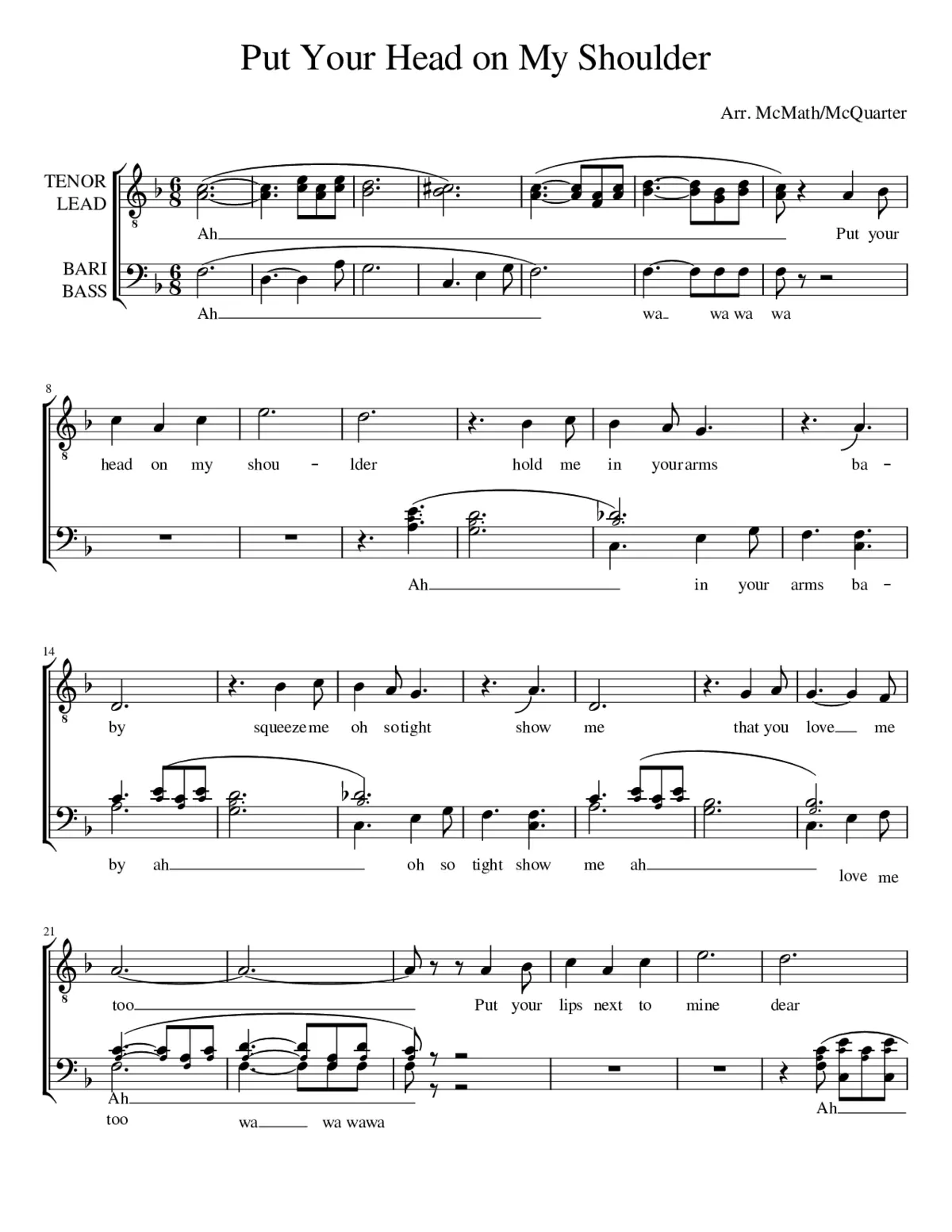 put your head on my shoulder - Page 1