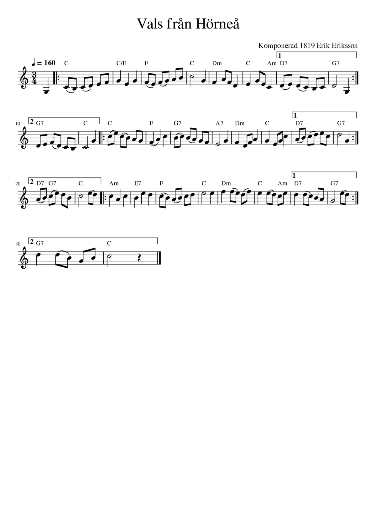 Vals från Hörneå - Page 1