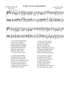 O day of rest and gladness