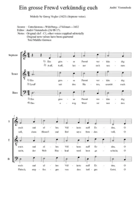 Ein grosse Frewd verkünndig euch