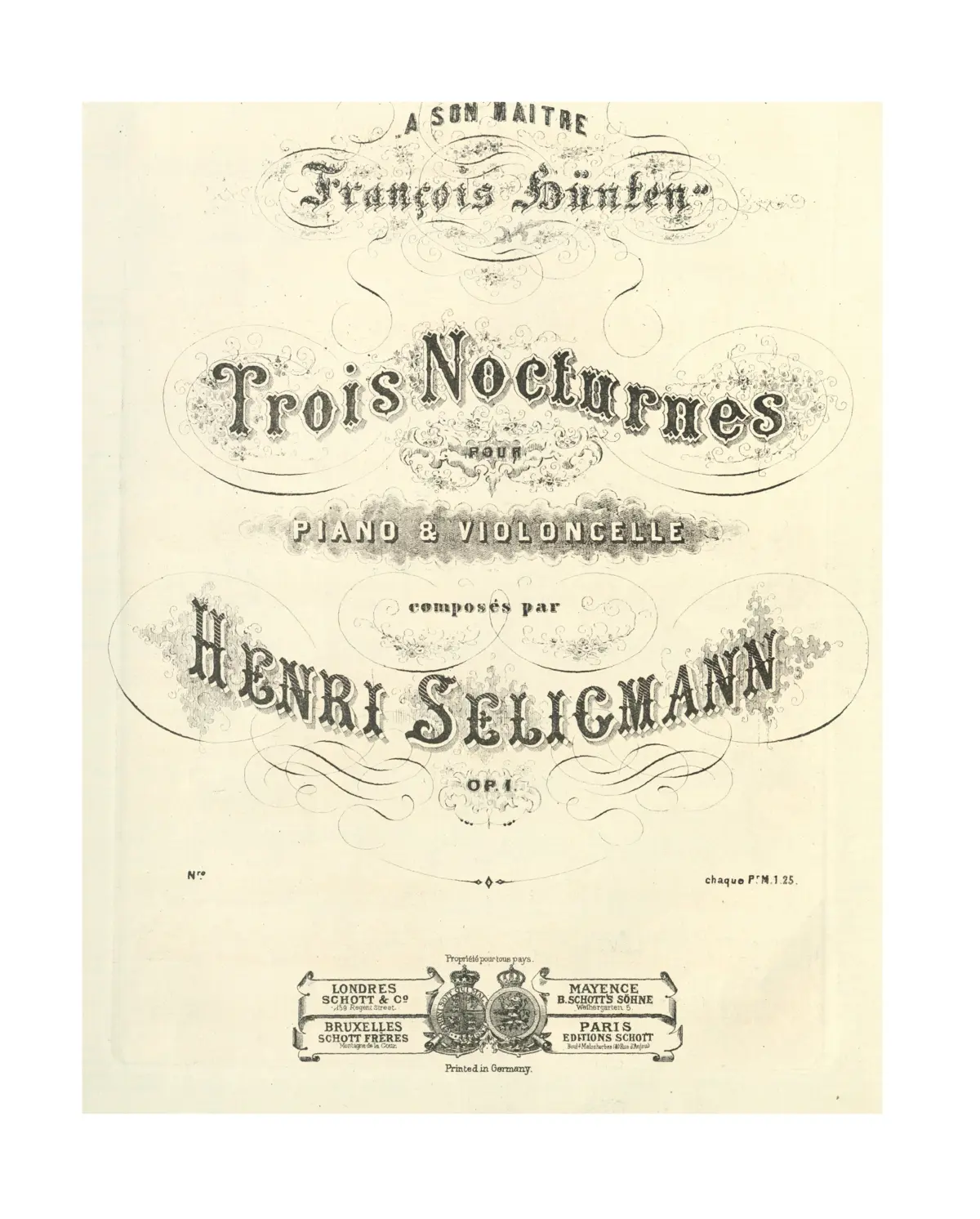 3 Nocturnes pour piano et violoncelle - Page 1