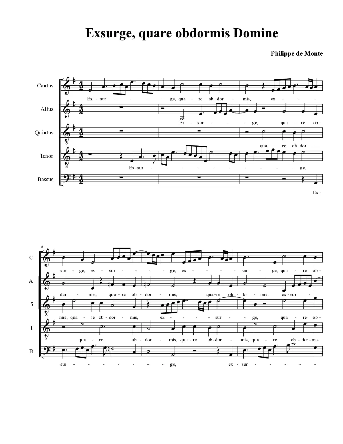 Exsurge, quare obdormis Domine - Page 1