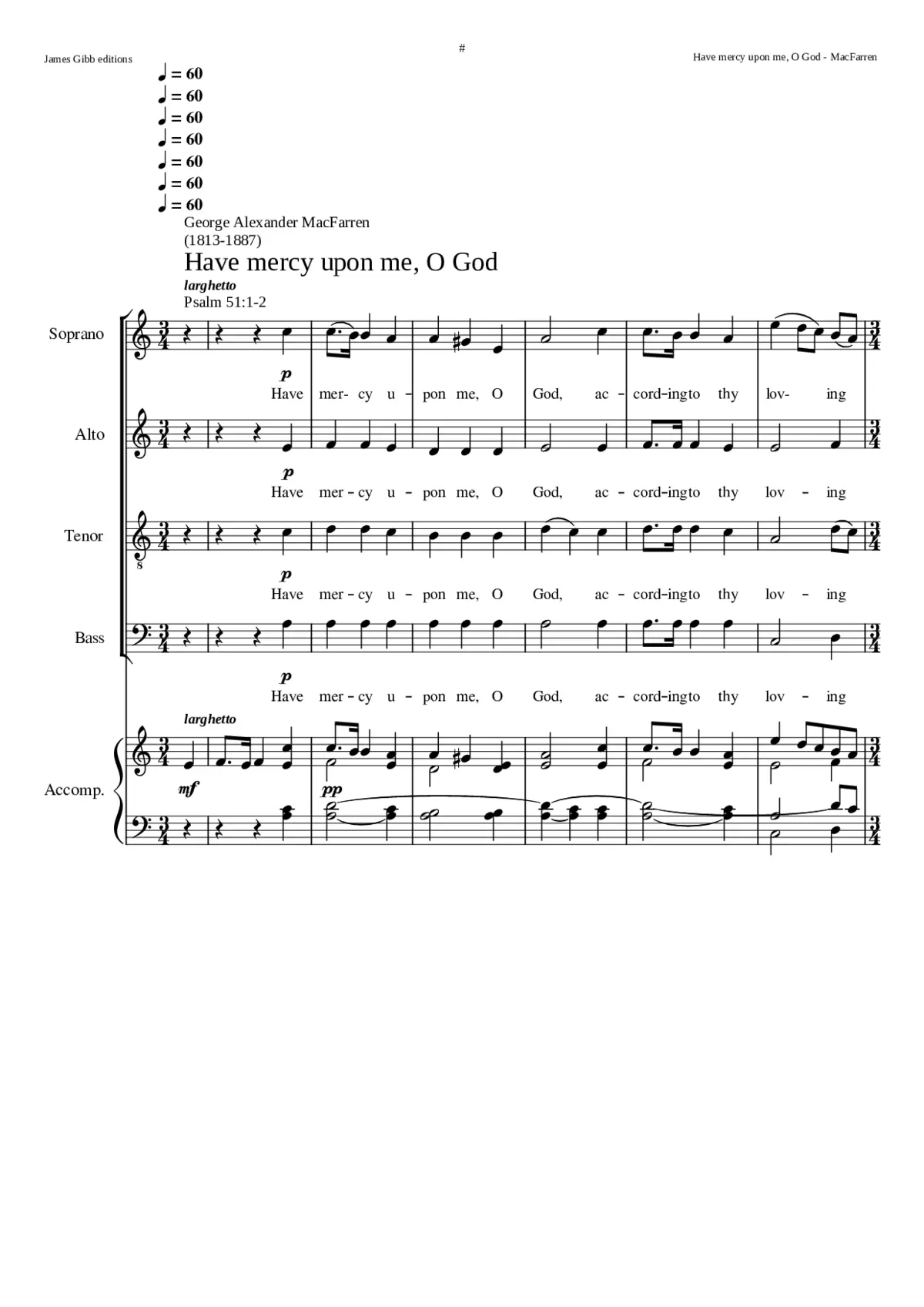 Have mercy upon me. O God - Page 1