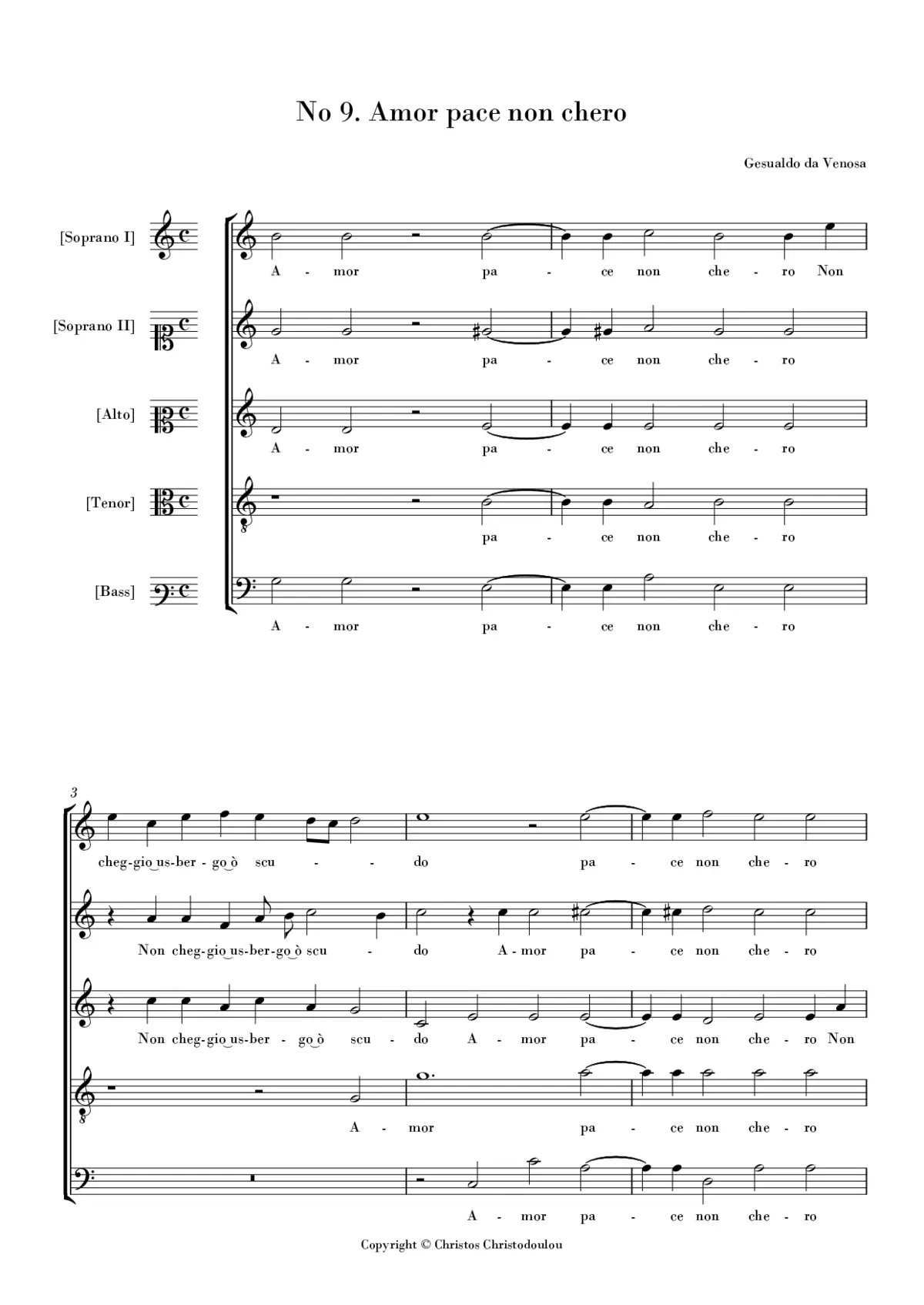 Amor pace non chero - Page 1