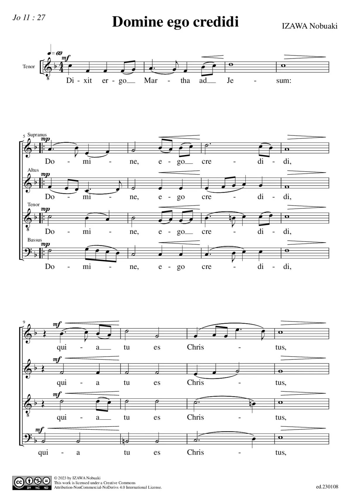Domine ego credidi - Page 1
