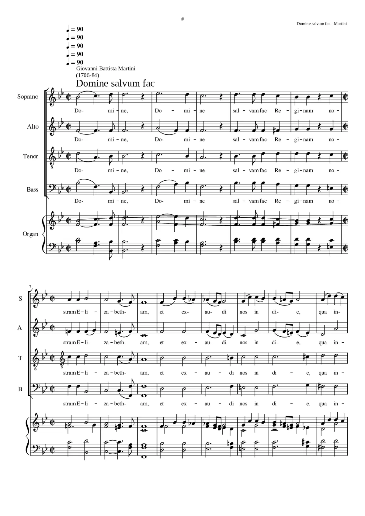 Domine salvum fac - Page 1