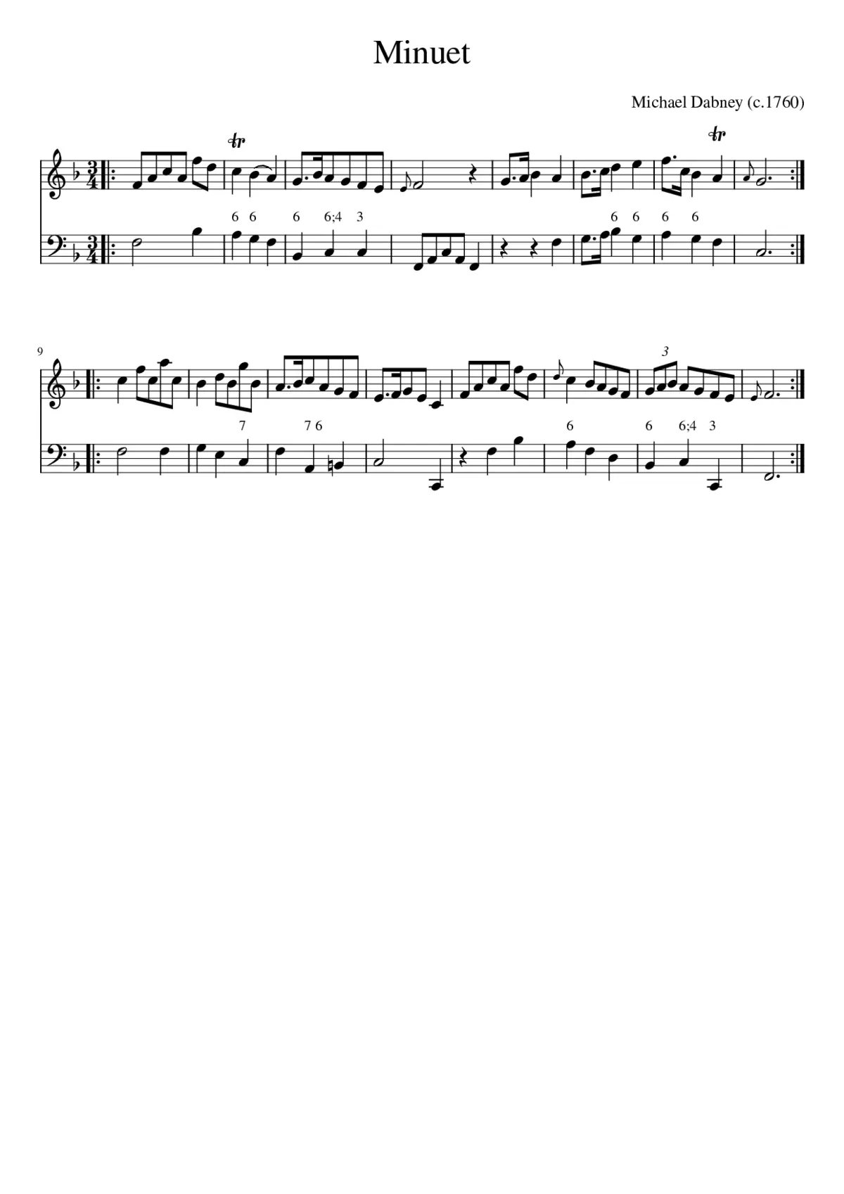 Minuet - Page 1