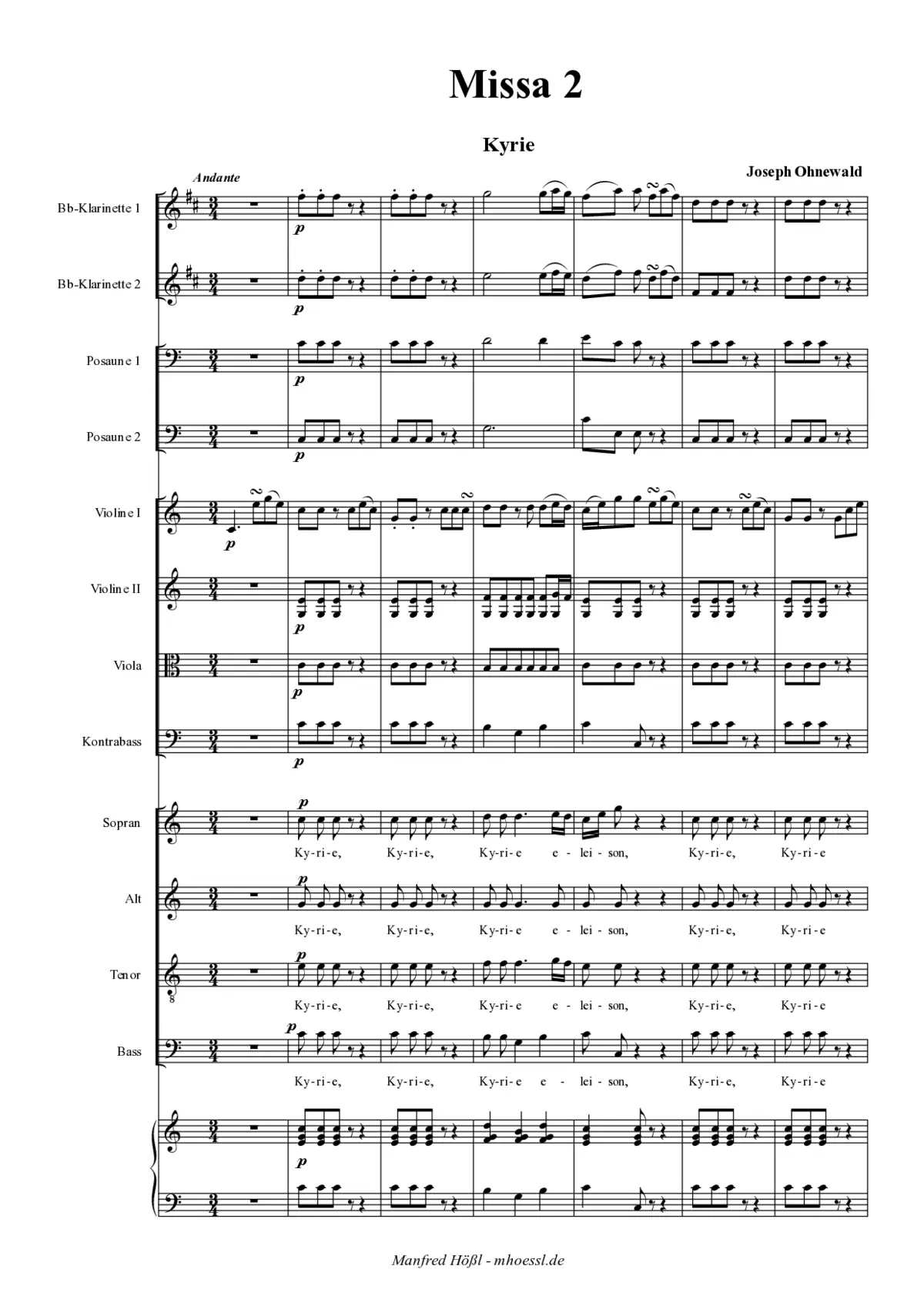 Missa No. 2 in C - Page 1