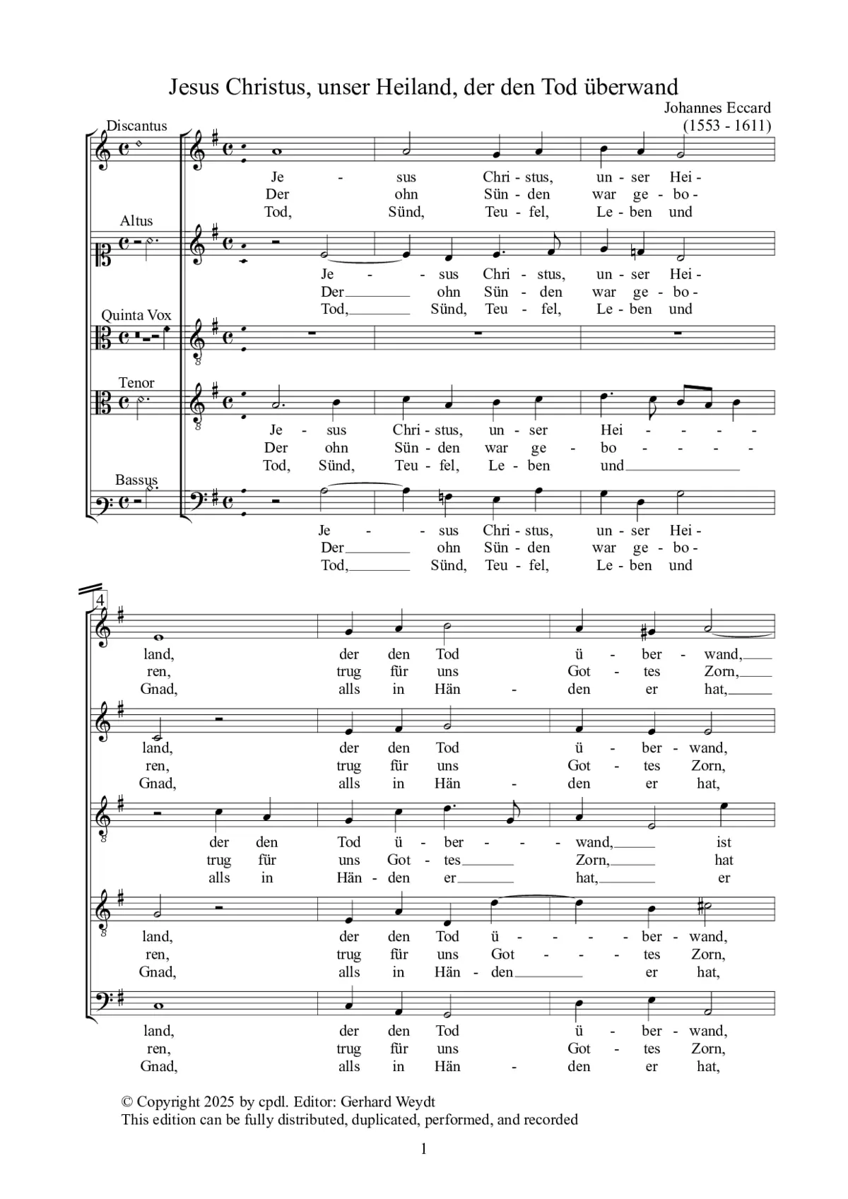 Jesus Christus, unser Heiland, der den Tod überwand - Page 1