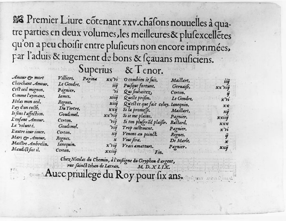 25 Chansons nouvelles, Livre 1 - Page 1