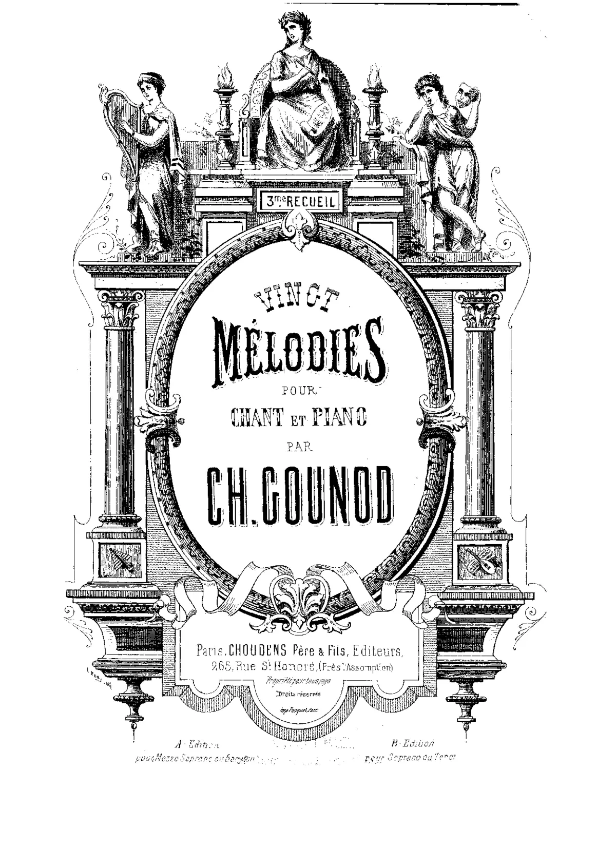 20 Mélodies, 3ème recueil - Page 1