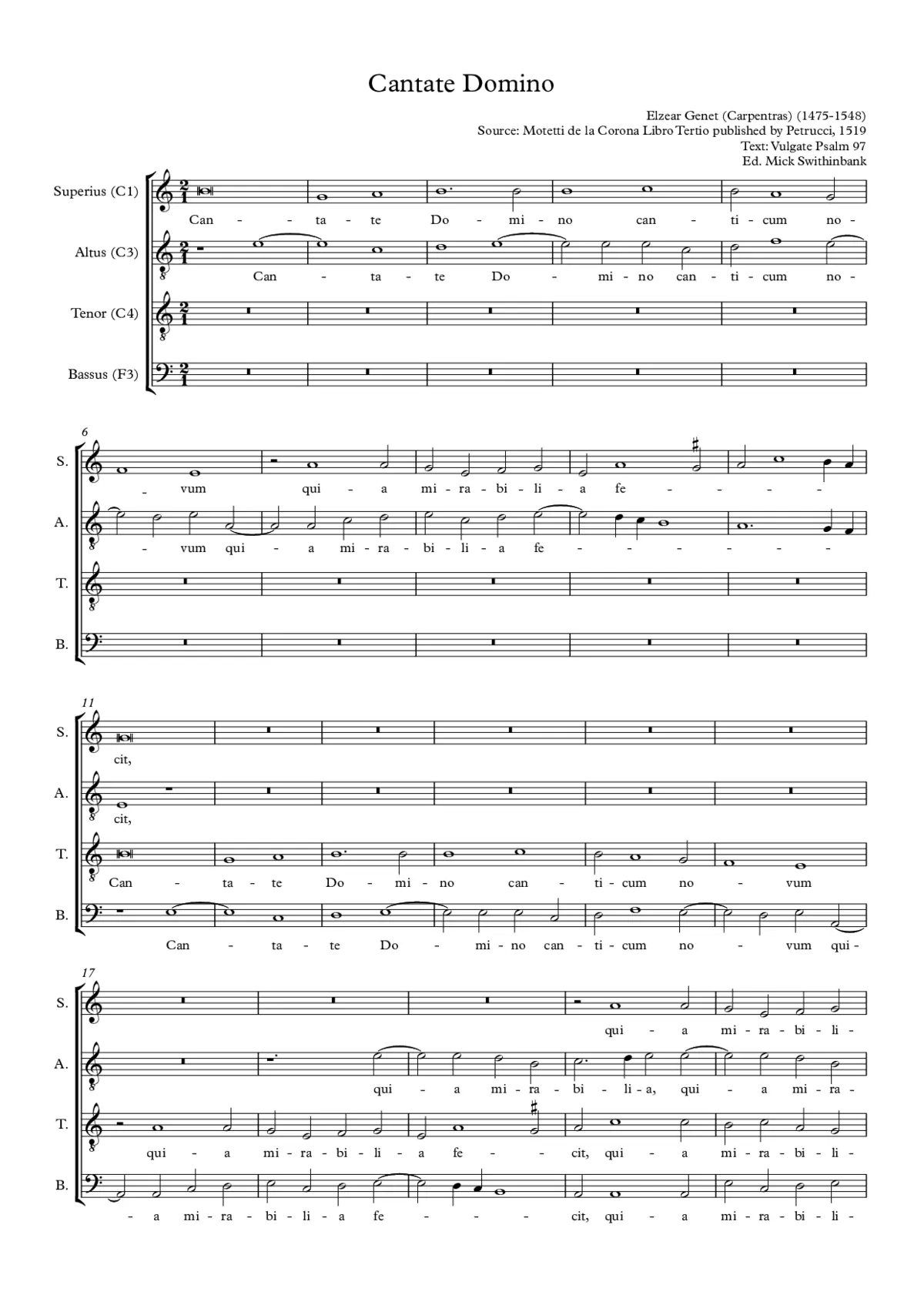 Cantate Domino - Page 1