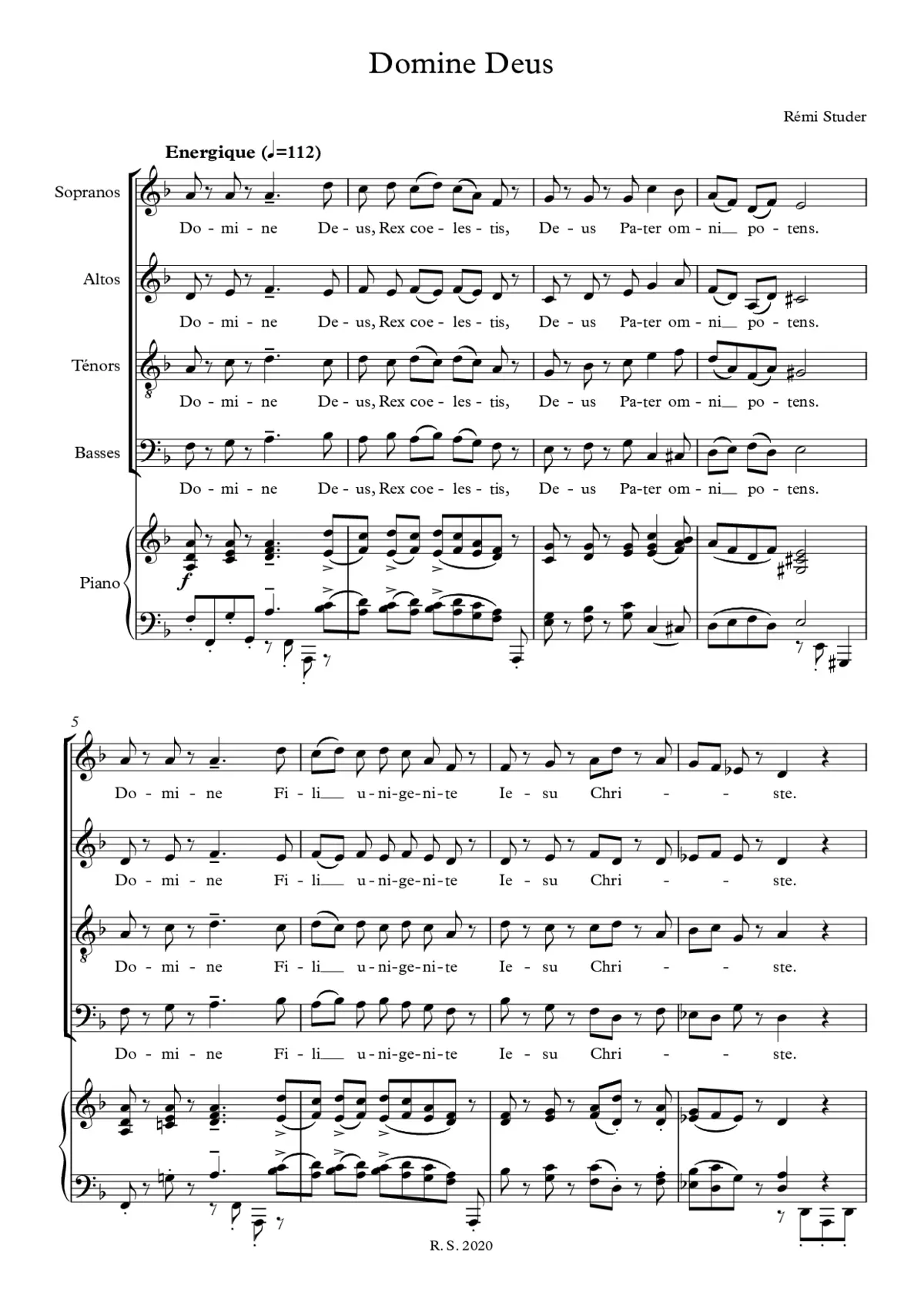 Domine Deus - Page 1