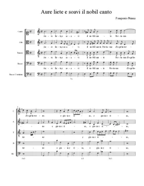 Aure liete e soavi il nobil canto