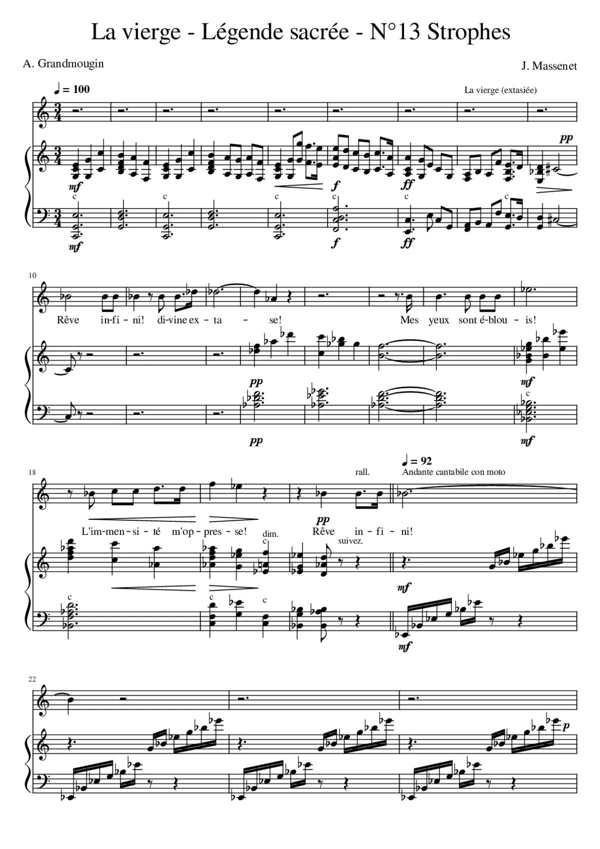 La vierge - Légende sacrée - N13 Strophes - Page 1