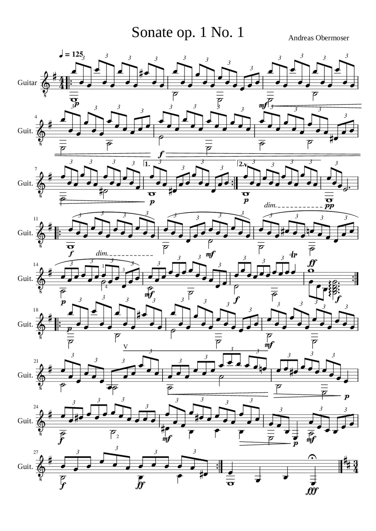 Sonate op 1 - Page 1