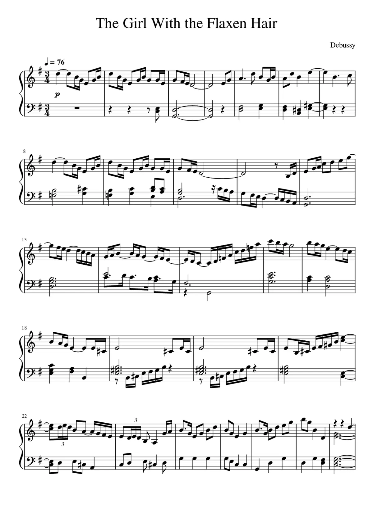 girl with the flaxen hair - Page 1