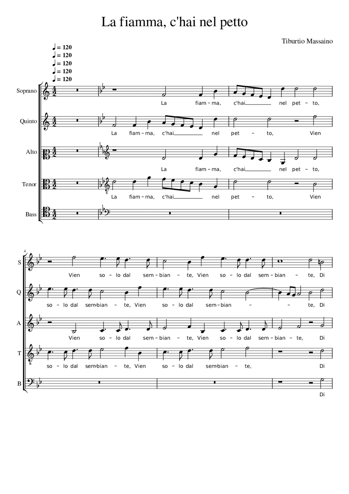 La fiamma c'hai nel petto - Page 1