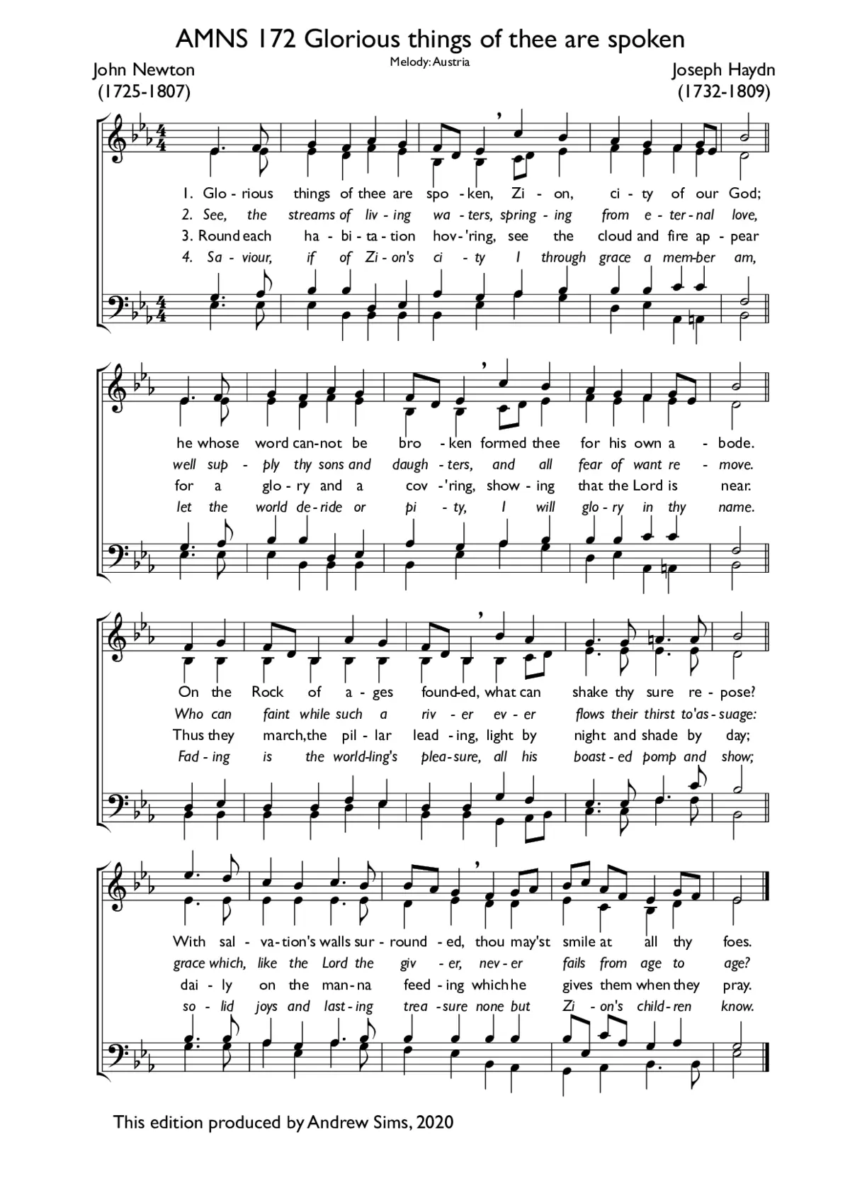 Glorious things of thee are spoken - Page 1