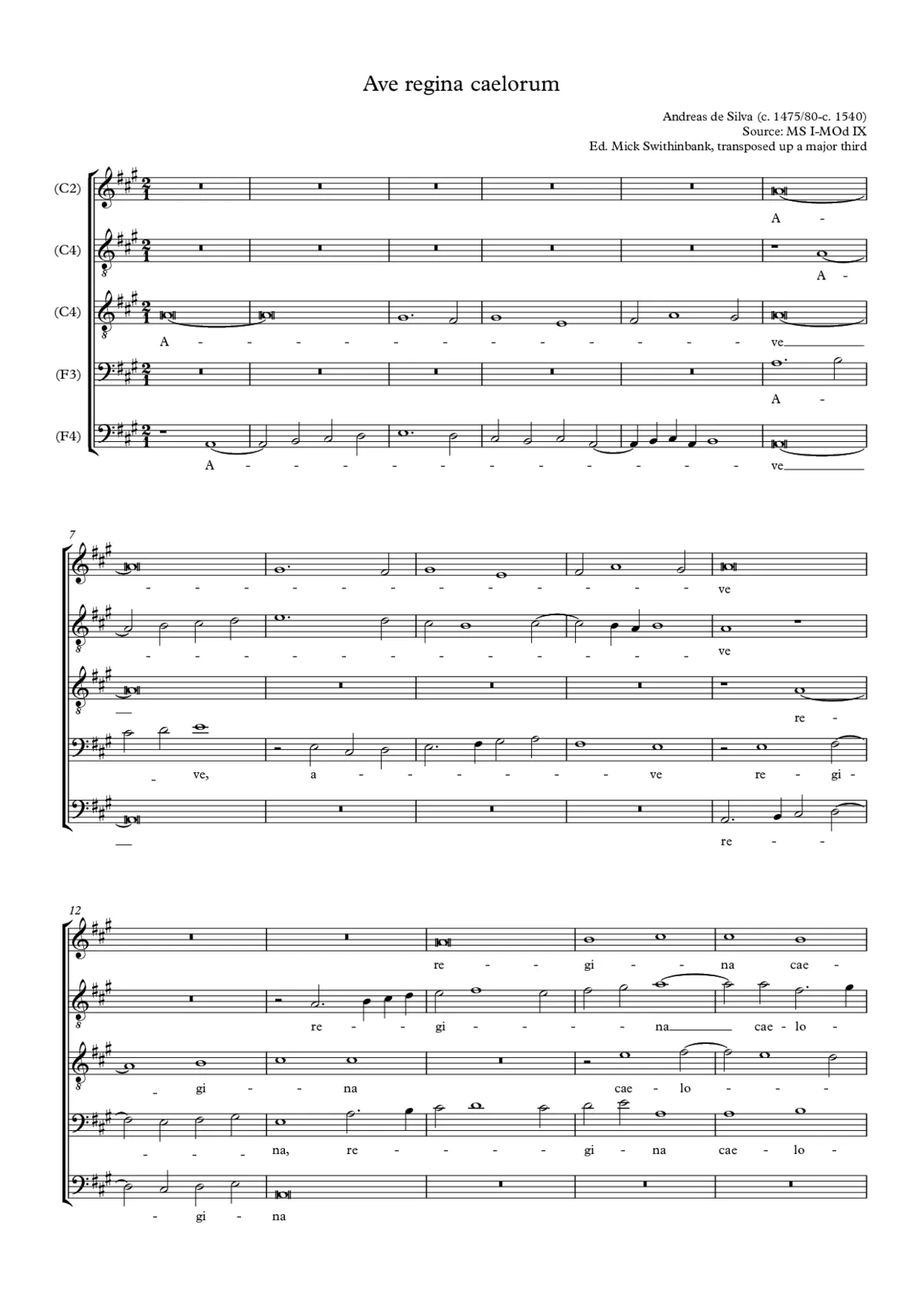 Ave regina caelorum - Page 1