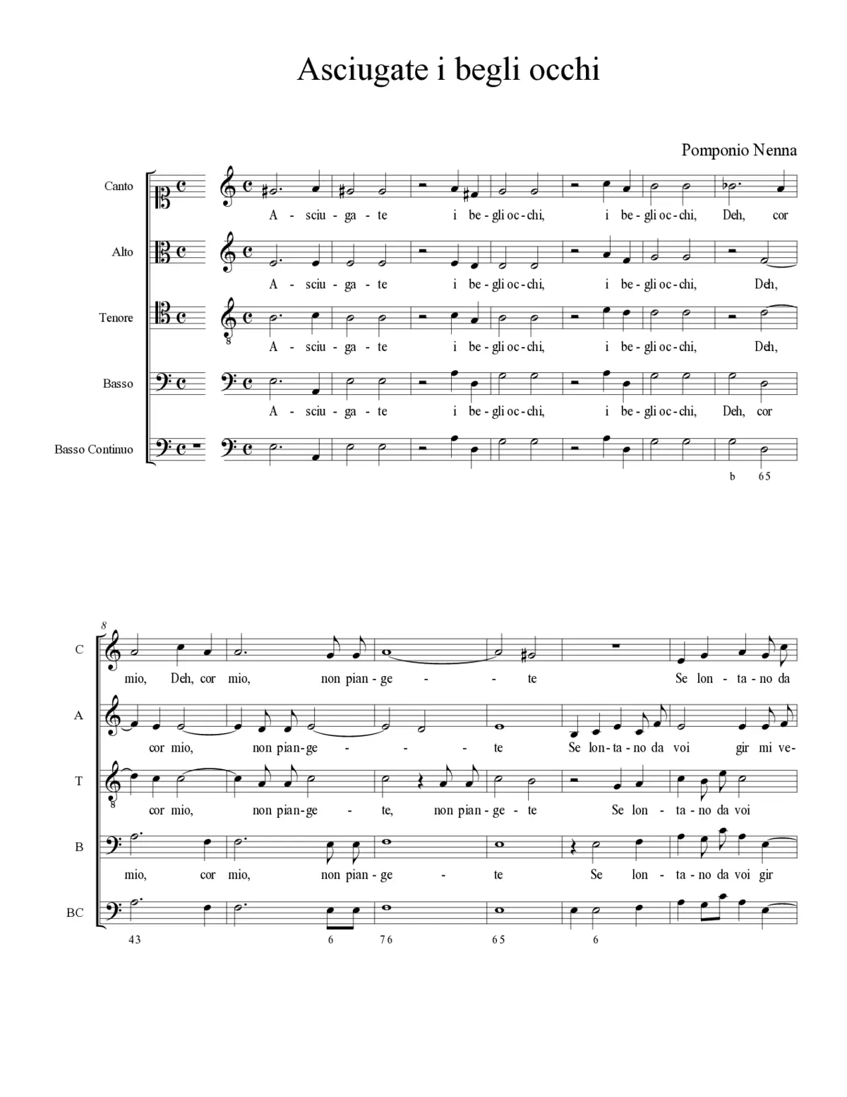 Asciugate i begli occhi - Page 1