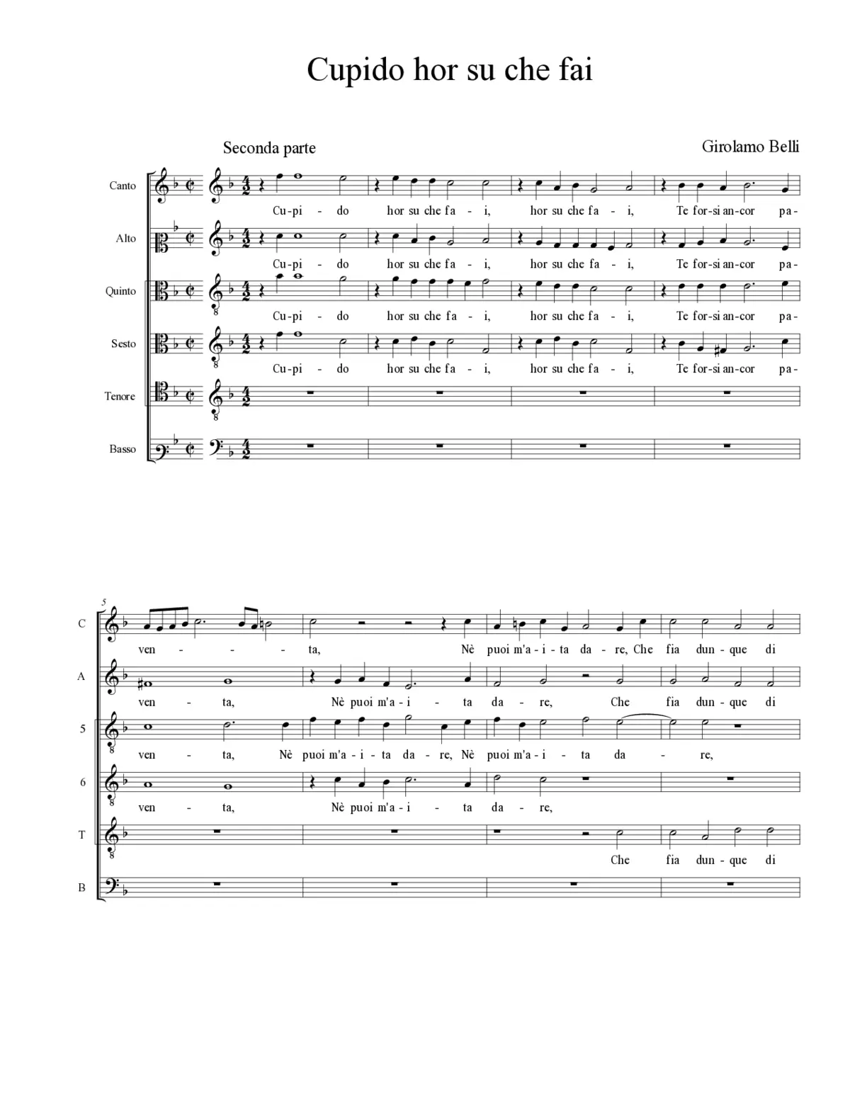 Cupido hor su che fai - Page 1