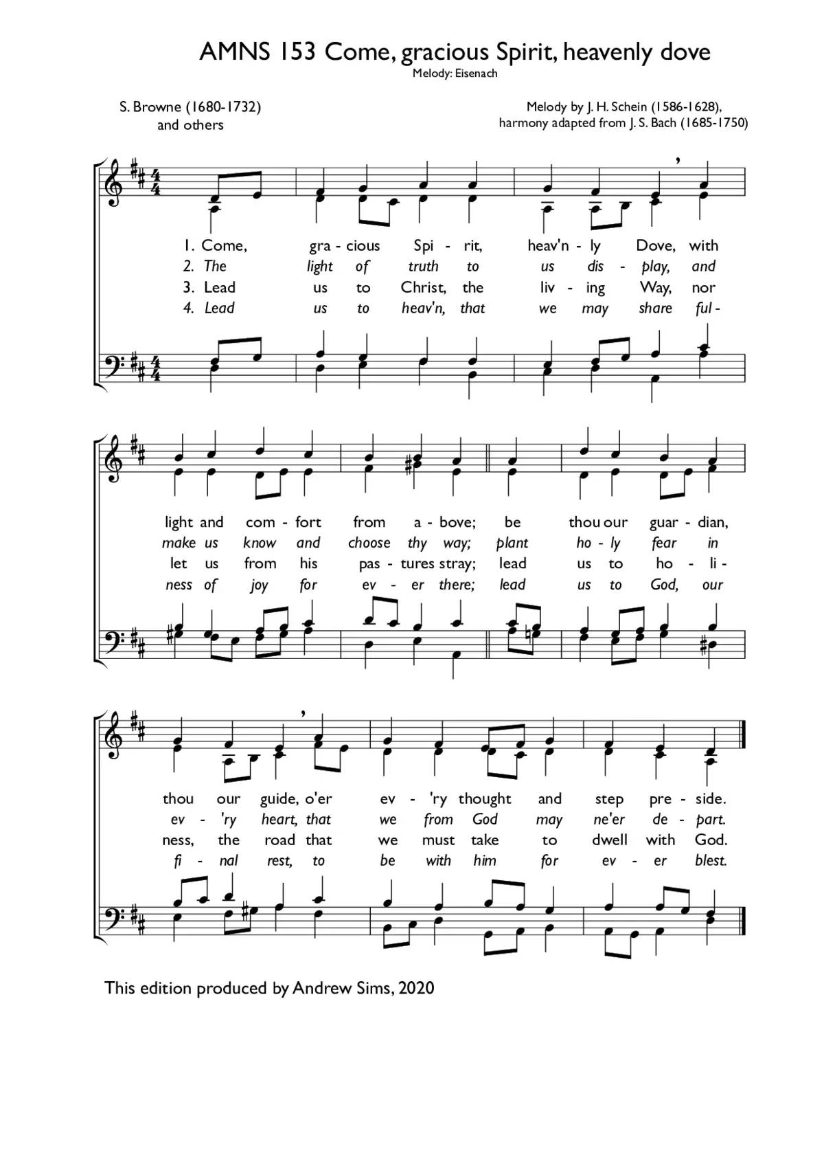 Come, gracious Spirit, heavenly Dove - Page 1