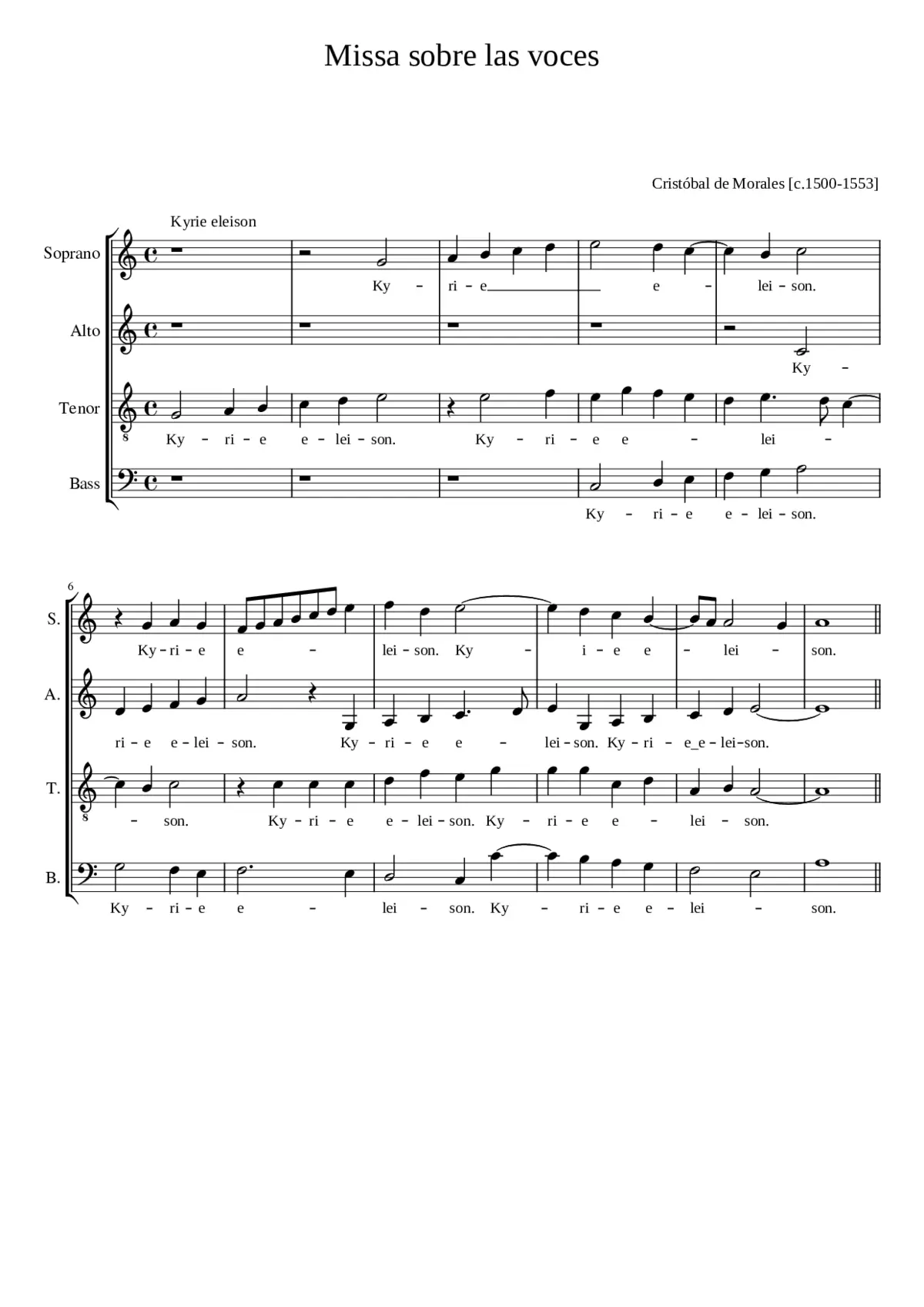 Missa sobre las voces - Page 1