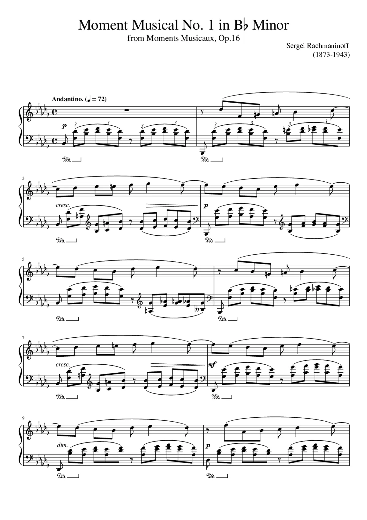 Moments Musicaux Op.16 - Page 1