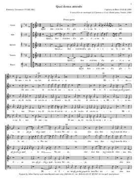 Qual donna attende a gloriosa fama