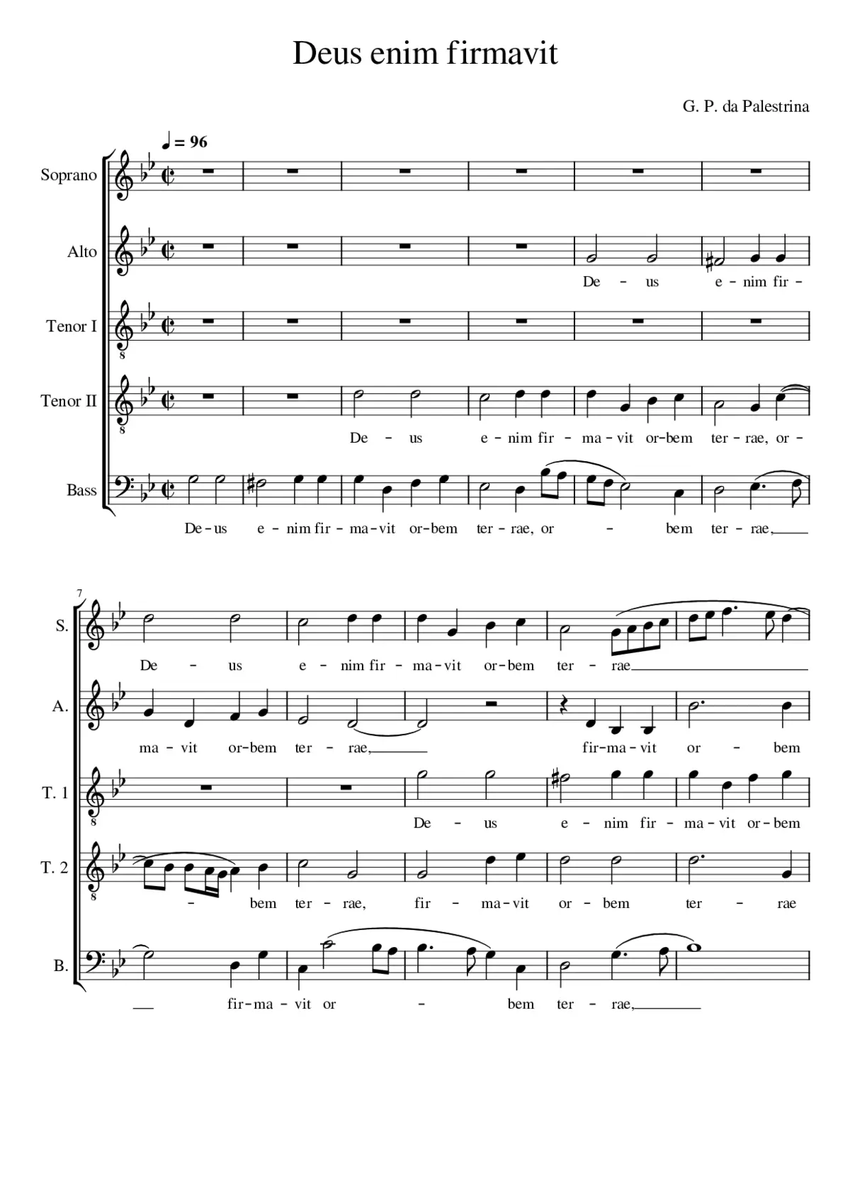 Deus enim firmavit - Page 1