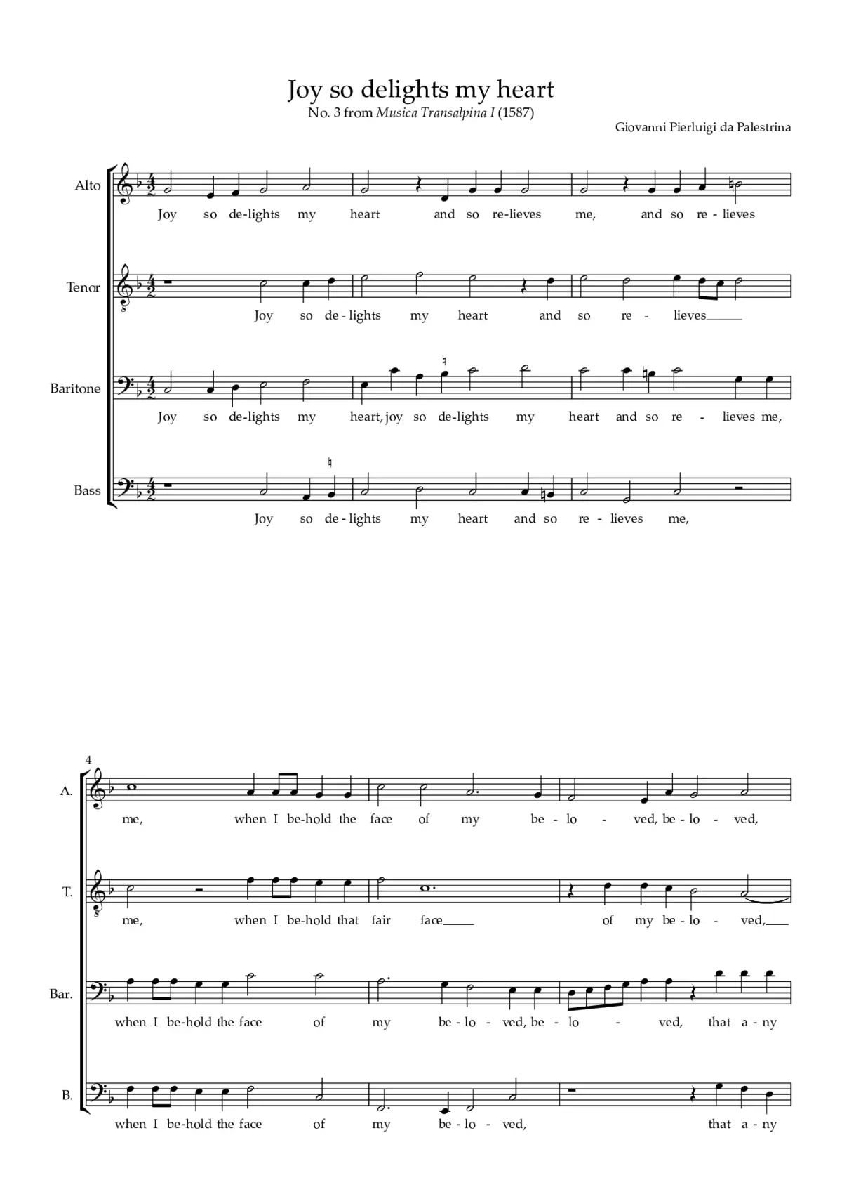 Gioia s'abond'all cor - Page 1