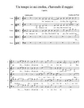 Un tempo io mi credea, c'havendo il raggio