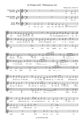 In Winter cold - Whereat an ant